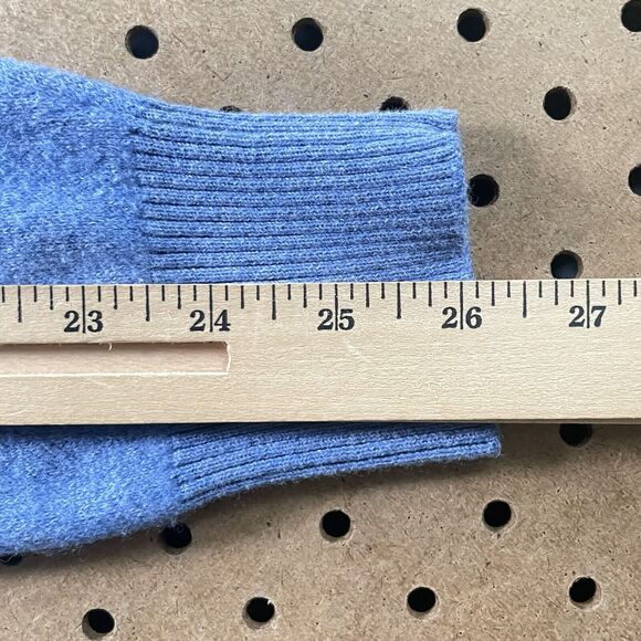 Peter Millar Crown Carmel CC 1/4 Zip Pullover Flannel Wool Blend Blue Large Men - Picture 9 of 9